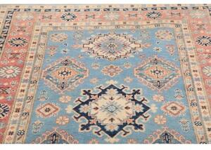 Tappeto Kazak Geometrico Azzurro Rosa 120x176 Cm