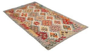 Tappeto Kilim Stilizzato Azzurro Beige 102x189 Cm