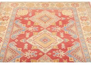 Tappeto Kazak Stilizzato Rosso Corallo Avorio 150x202 Cm