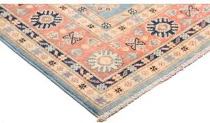 Tappeto Kazak Geometrico Azzurro Rosa 120x176 Cm