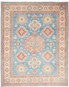 Tappeto Kazak Geometrico Blu Cielo Rosso Corallo 174x228 Cm