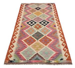 Tappeto Kilim Geometrico Multicolore 101x203 Cm