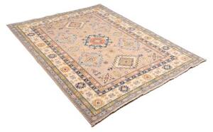 Tappeto Kazak Stilizzato Rosa Cipria Blu 153x199 Cm