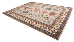 Tappeto Kazak Geometrico Beige Blu 269x357 Cm