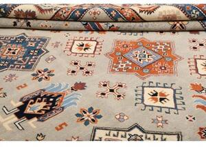 Tappeto Kazak Geometrico Beige Blu 269x357 Cm