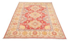 Tappeto Kazak Stilizzato Rosso Corallo Avorio 150x202 Cm
