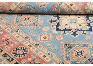 Tappeto Kazak Geometrico Azzurro Rosa 120x176 Cm