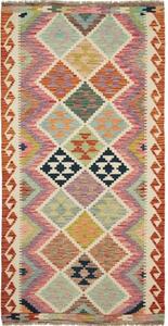 Tappeto Kilim Geometrico Multicolore 101x203 Cm