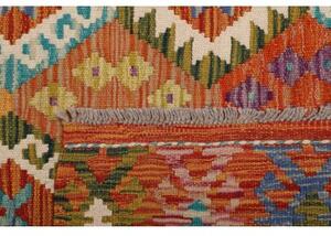 Tappeto Kilim Geometrico Arancione Multicolore 127x194 Cm