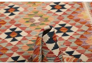 Tappeto Kilim Geometrico Multicolore Avorio 124x177 Cm