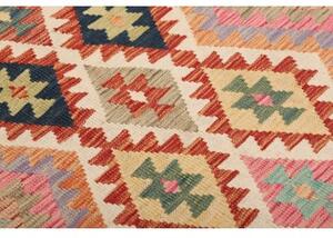 Tappeto Kilim Geometrico Terracotta Beige 124x193 Cm