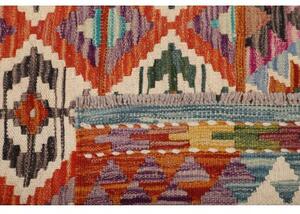 Tappeto Kilim Geometrico Rosso Mattone Multicolore 157x207 Cm