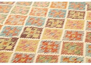 Tappeto Kilim Geometrico Multicolore Beige 146x202 Cm