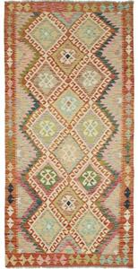 Tappeto Kilim Geometrico Terracotta Beige 101x210 Cm