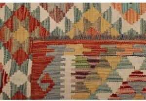 Tappeto Kilim Geometrico Rosso Beige 118x179 Cm