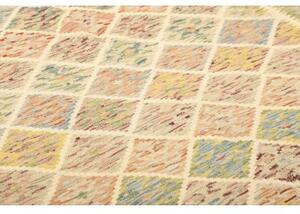 Tappeto Kilim Geometrico Beige Arancione 150x207 Cm