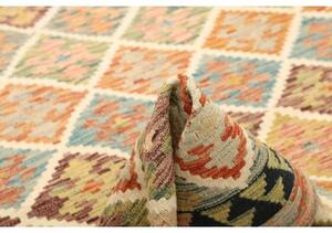 Tappeto Kilim Geometrico Multicolore Beige 146x202 Cm