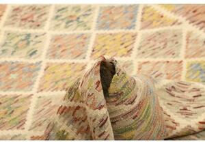 Tappeto Kilim Geometrico Beige Arancione 150x207 Cm