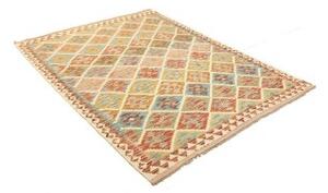 Tappeto Kilim Geometrico Avorio Multicolore 153x199 Cm