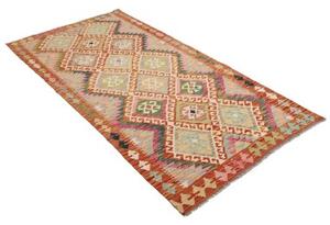 Tappeto Kilim Geometrico Terracotta Beige 101x210 Cm