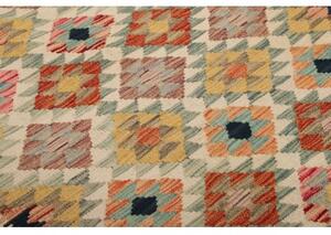 Tappeto Kilim Geometrico Rosso Beige 118x179 Cm