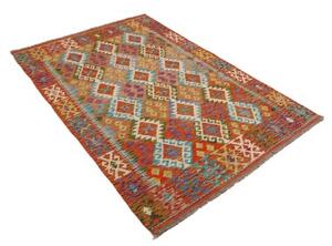 Tappeto Kilim Geometrico Arancione Multicolore 127x194 Cm