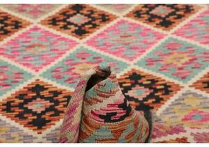 Tappeto Kilim Geometrico Multicolore 103x202 Cm