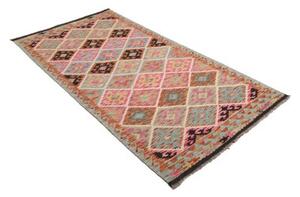 Tappeto Kilim Geometrico Multicolore 103x202 Cm