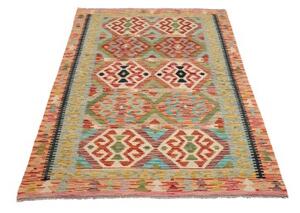 Tappeto Kilim Geometrico Beige Azzurro 118x184 Cm