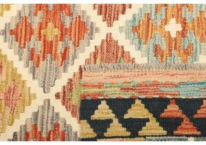 Tappeto Kilim Geometrico Multicolore Beige 146x202 Cm