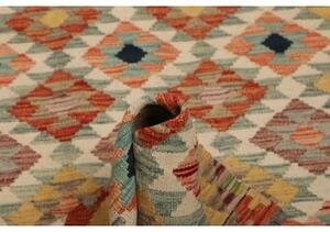 Tappeto Kilim Geometrico Rosso Beige 118x179 Cm