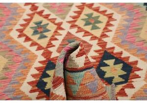Tappeto Kilim Geometrico Terracotta Beige 124x193 Cm