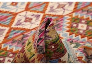 Tappeto Kilim Geometrico Rosso Mattone Multicolore 157x207 Cm