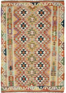 Tappeto Kilim Geometrico Multicolore Avorio 124x177 Cm