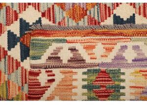Tappeto Kilim Geometrico Multicolore Avorio 124x177 Cm