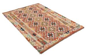 Tappeto Kilim Geometrico Multicolore Avorio 124x177 Cm