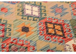 Tappeto Kilim Geometrico Rosso Beige 153x195 Cm