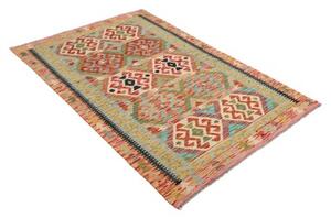 Tappeto Kilim Geometrico Beige Azzurro 118x184 Cm