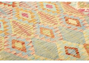 Tappeto Kilim Geometrico Avorio Arancione 160x207 Cm
