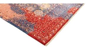 Tappeto Kairo Geometrico Blu Scuro Rosso Mattone 248x299 Cm