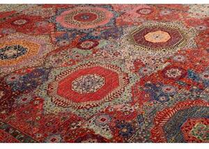 Tappeto Kairo Stilizzato Rosso Mattone Blu 274x353 Cm