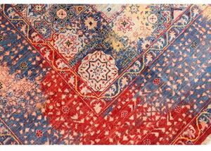Tappeto Kairo Geometrico Blu Scuro Rosso Mattone 248x299 Cm