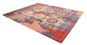 Tappeto Kairo Geometrico Blu Scuro Rosso Mattone 248x299 Cm