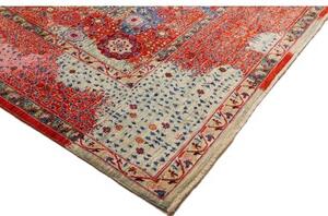 Tappeto Kairo Stilizzato Rosso Mattone Blu 274x353 Cm