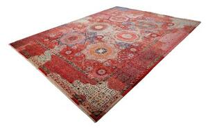 Tappeto Kairo Stilizzato Rosso Mattone Blu 274x353 Cm
