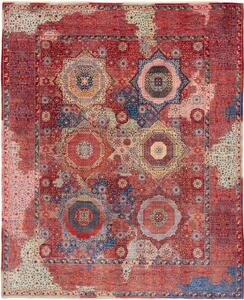 Tappeto Kairo Stilizzato Rosso Blu 246x300 Cm