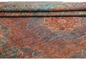 Tappeto Kairo Medaglione Blu Rosso Mattone 174x247 Cm