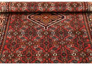 Tappeto Hamadan Stilizzato Rosso Mattone Blu Scuro 100x152 Cm