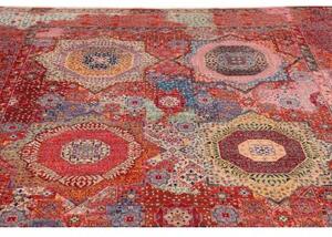 Tappeto Kairo Patchwork Rosso Blu 198x296 Cm