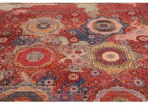 Tappeto Kairo Stilizzato Rosso Blu 246x300 Cm